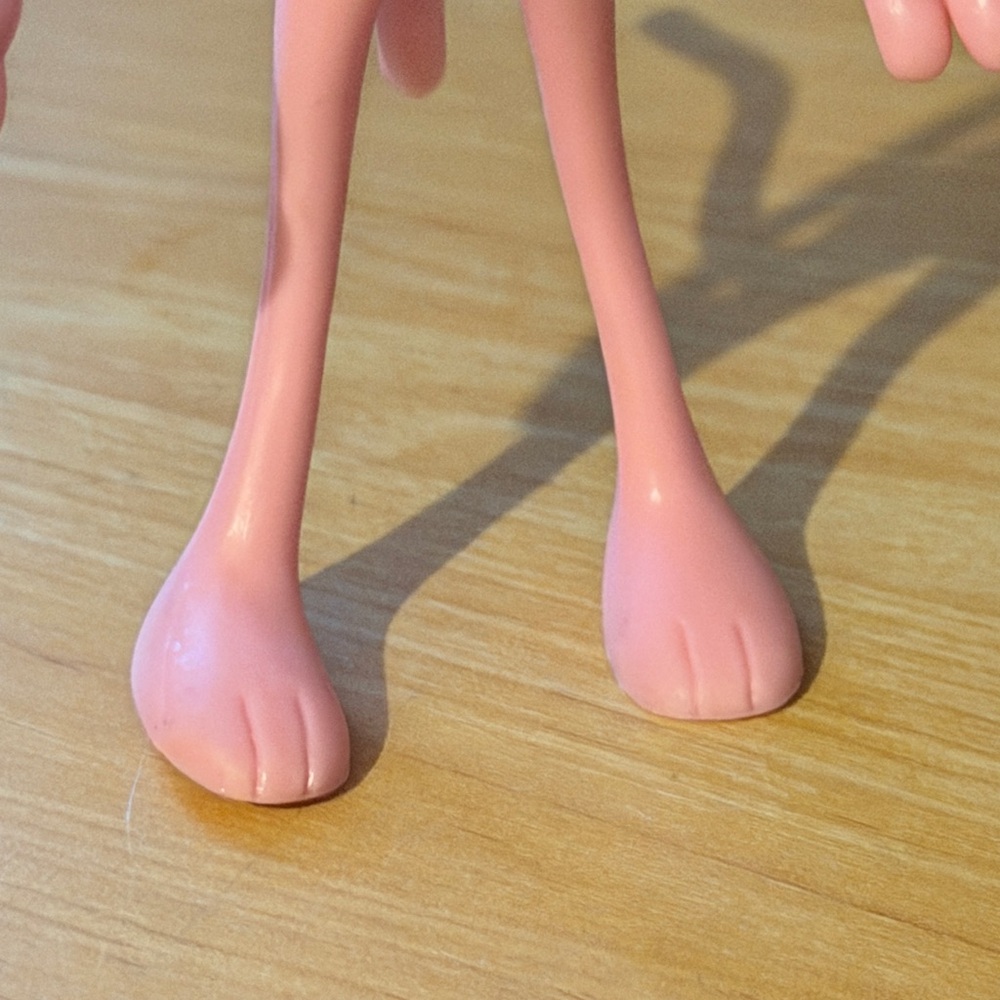 Pink Panther Bendy Figurine with Red Pull Back and Go Car - Picture 3 of 16
